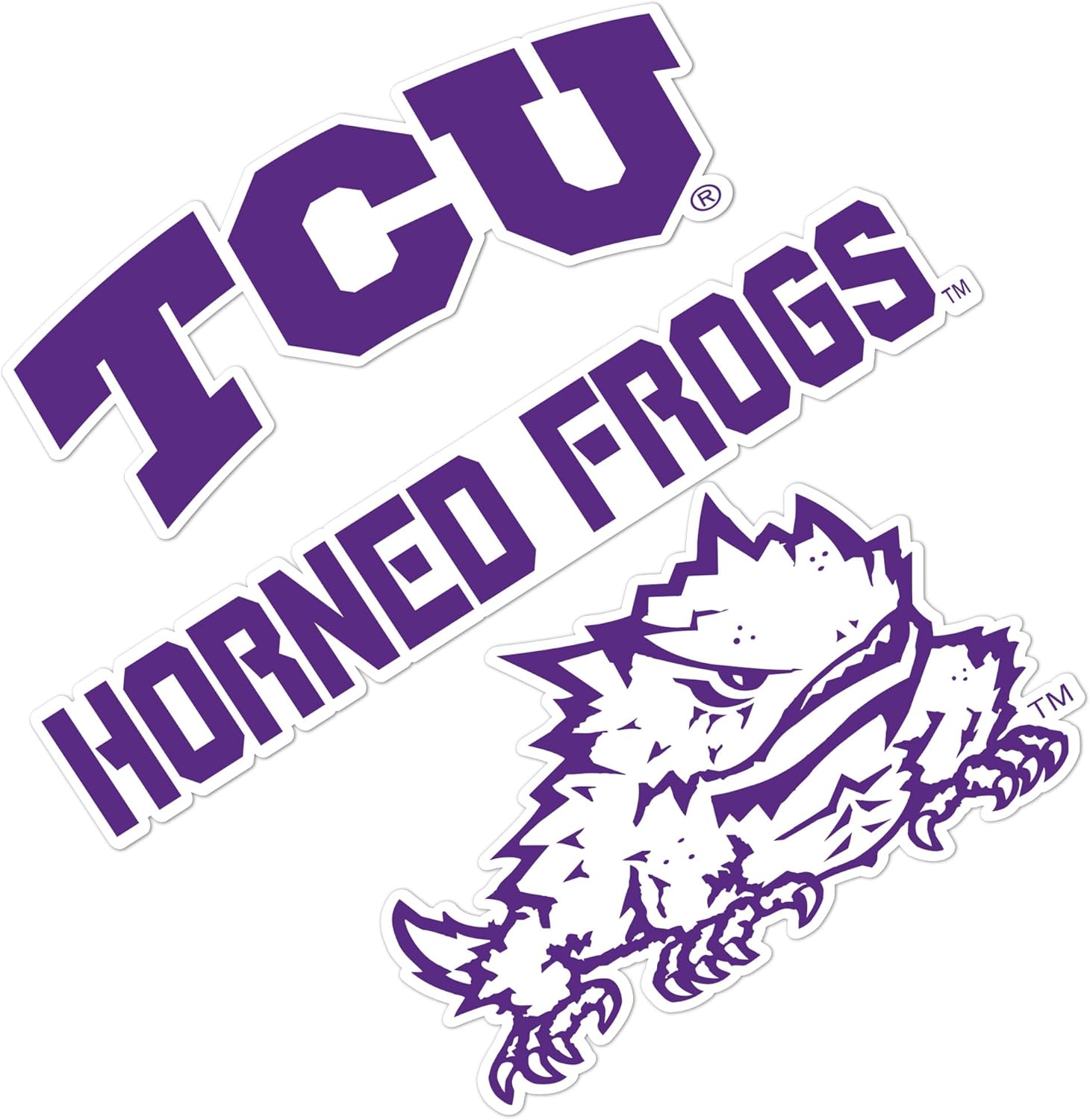 Desert Cactus Texas Christian University Sticker Horned Frogs TCU Vinyl Decals Laptop Water Bottle Car Scrapbook T5 (Type 5-1)