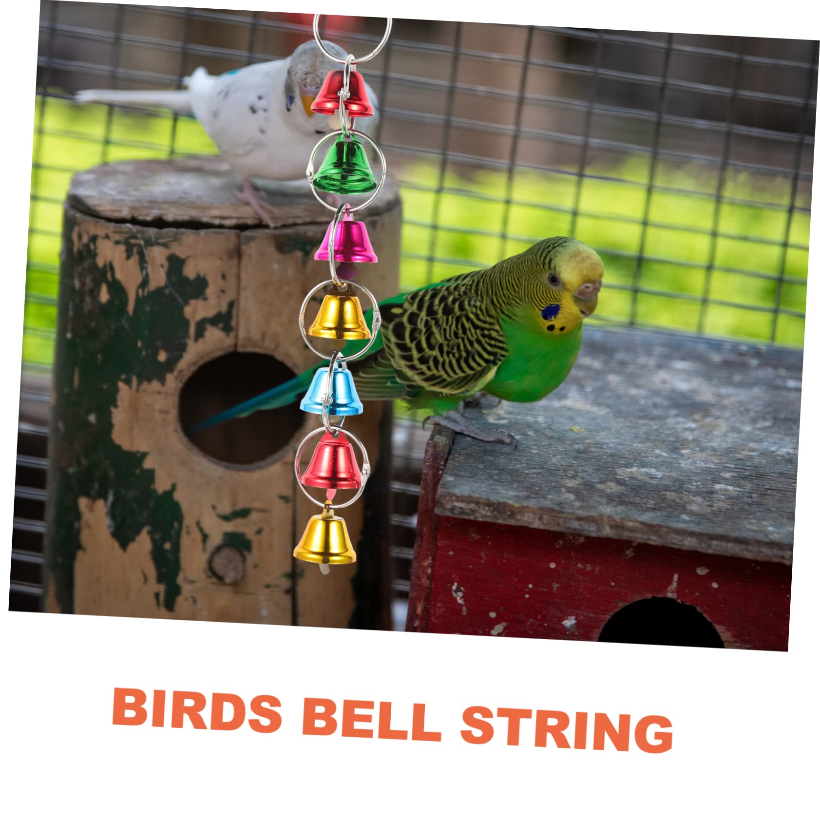 POPETPOP 12piezas Juguete para Aves De Campanillas Accesorios para Jaula De Periquitos y Cacatúas Juguete De Masticar y Diversión para Aves Material Resistente y Seguro