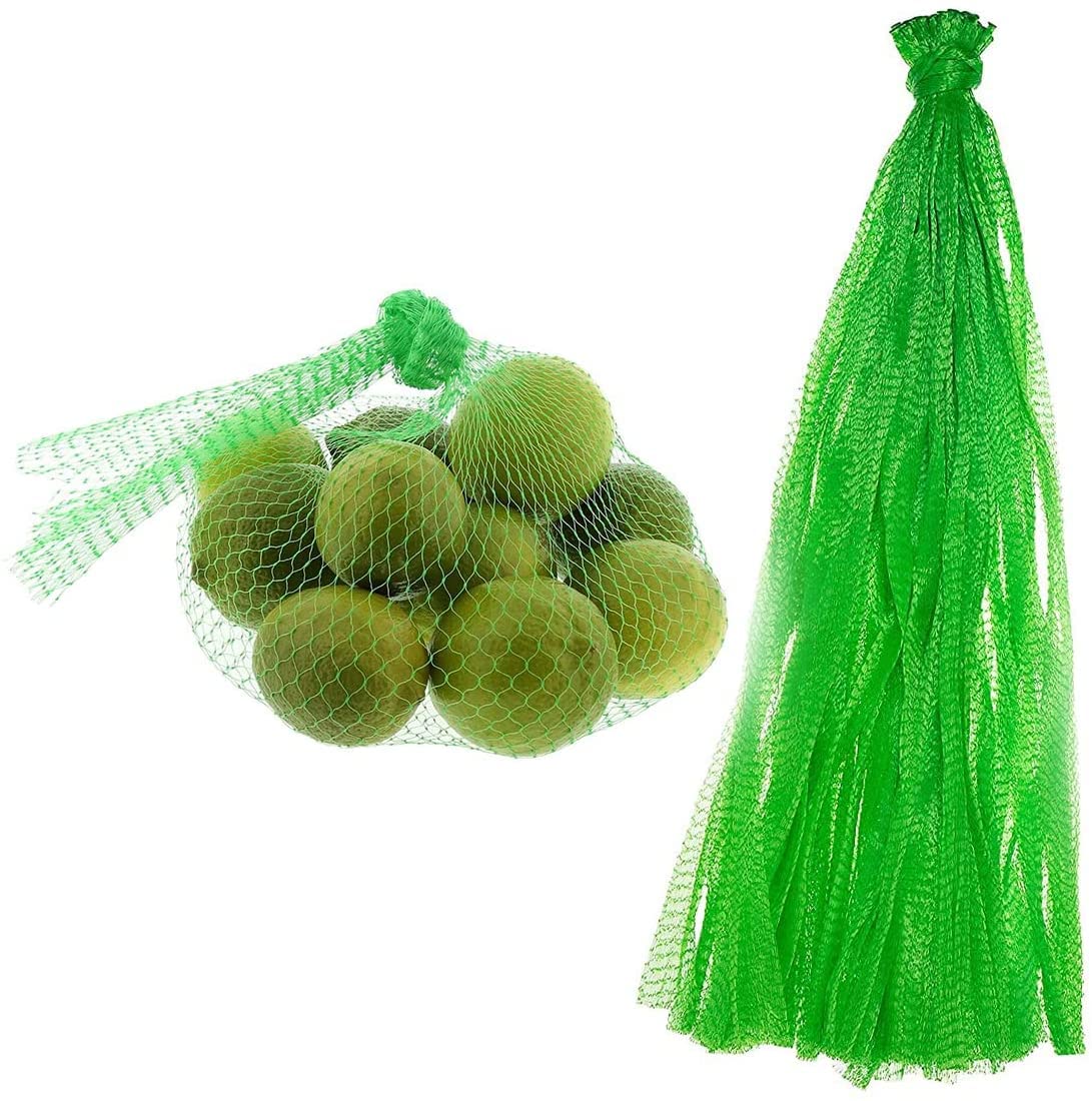 200Pcs Onion Reusable Mesh Bags, Reusable Produce Bag Nylon Mesh, 18’’ Reusable Nylon Mesh Net Bags for Vegetables Seafood Grocery Toys Fruits, Storage Poly Bags (Small Green, 200)