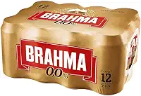 Pack Cerveja Brahma Zero, 350ml, Lata - Com 12 unidades