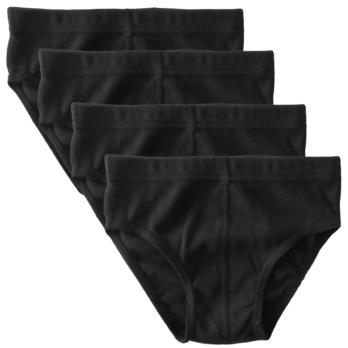 HERMKO 2850 4er Pack Jungen Slip einfarbig aus 100% Bio-Baumwolle mit Dehnbund
