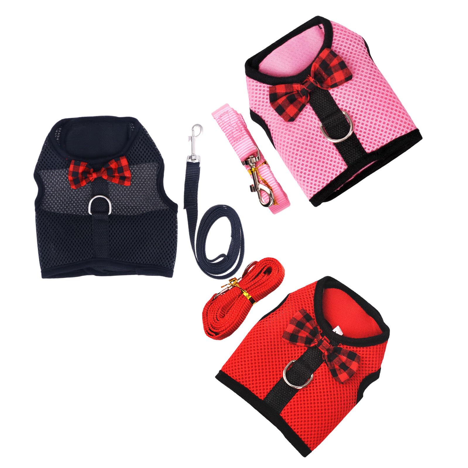 Harnais de poitrine pour petits lapins et écureuils en maille réglable Lot de 3