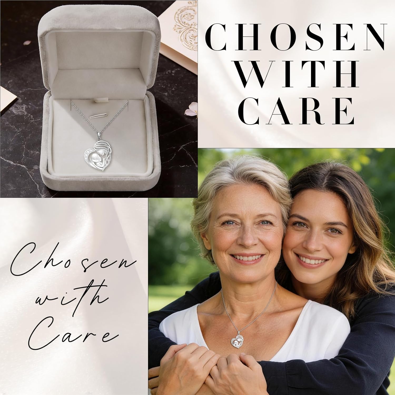 Fenthring Mothers Day Gifts for Mom Mother Son Necklace from Son Daughter Heart Necklaces Sterling Silver for Mom Wife - Image 7