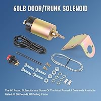 Vista 2 de JDMSPEED Juego de solenoide de manija de puerta afeitada para maletero de 60 libras con diseño de rodillo de calle para abrir las puertas, capós