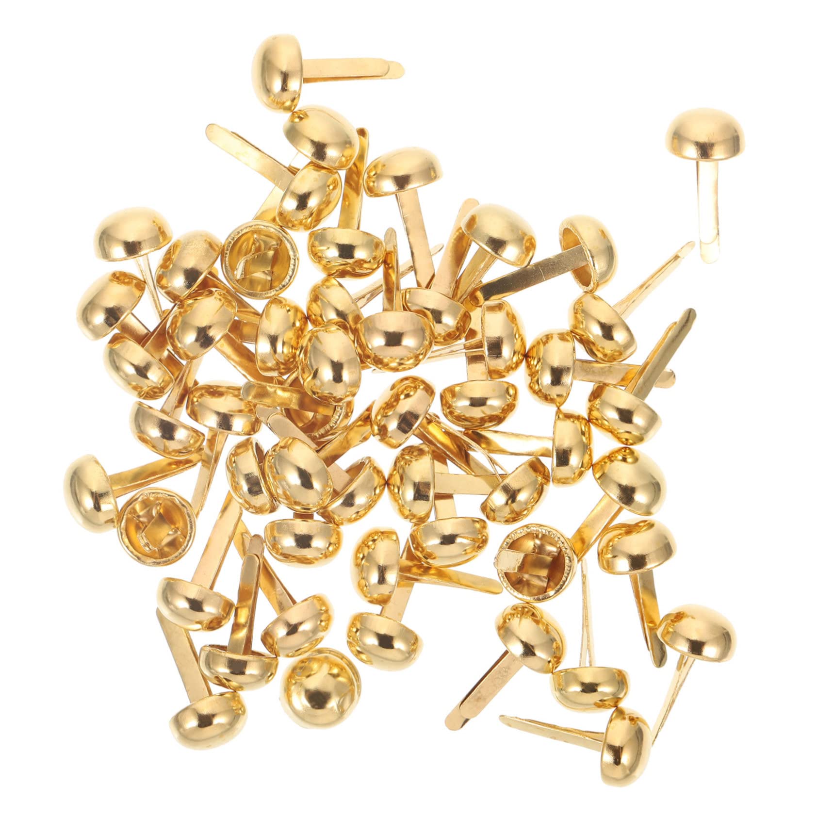Ciieeo 100pcs Decorative Nails Metal Paper Fasteners for Crafts Cards Fasteners Scrapbooking Bag Pin Photo Holder