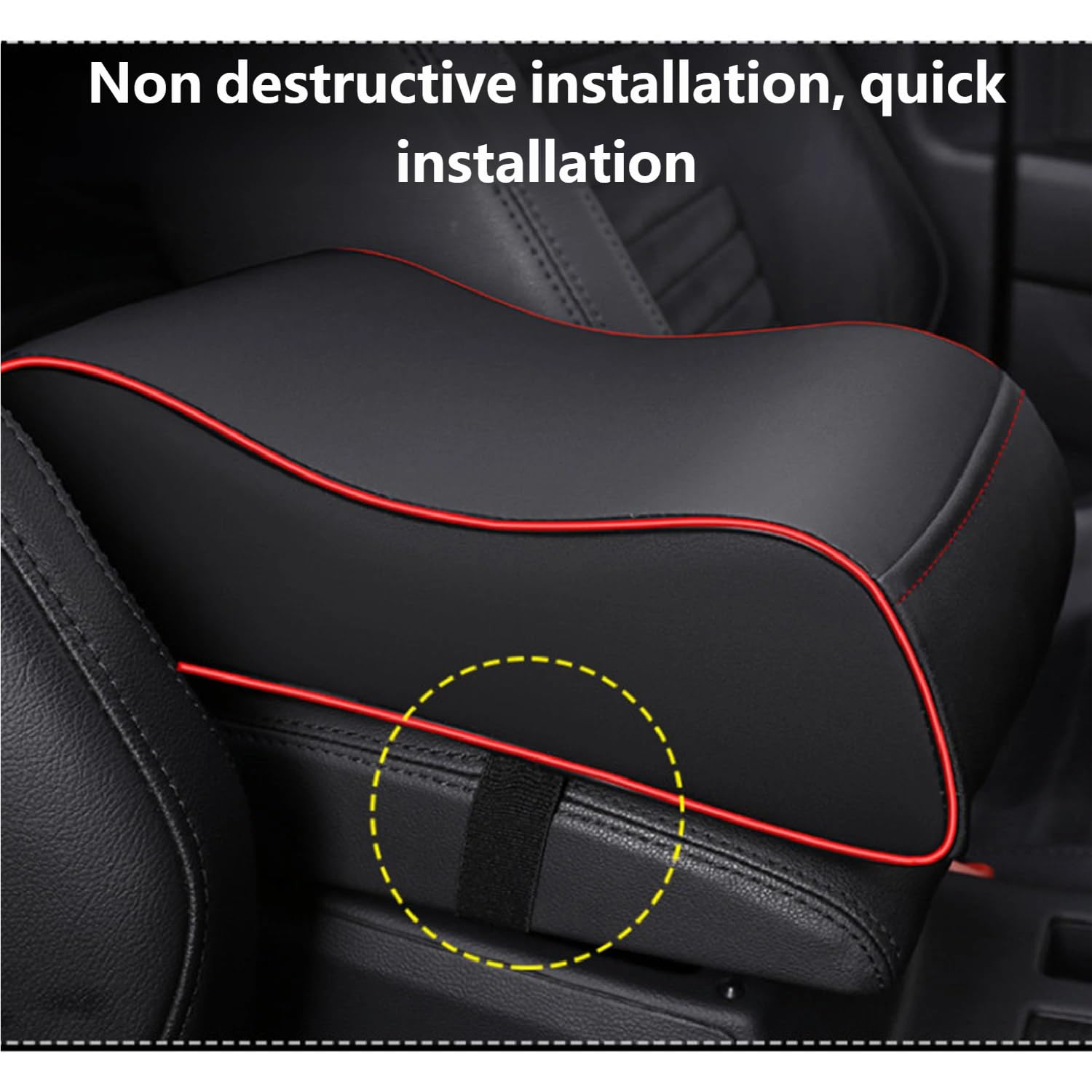 Cuscino Bracciolo Auto per Toyota Yaris Cross 2021-2026 Rialzo Consolle Centrale Memory Foam Supporto Braccio Accessorio Interni con Tasca Laterale,Black Style