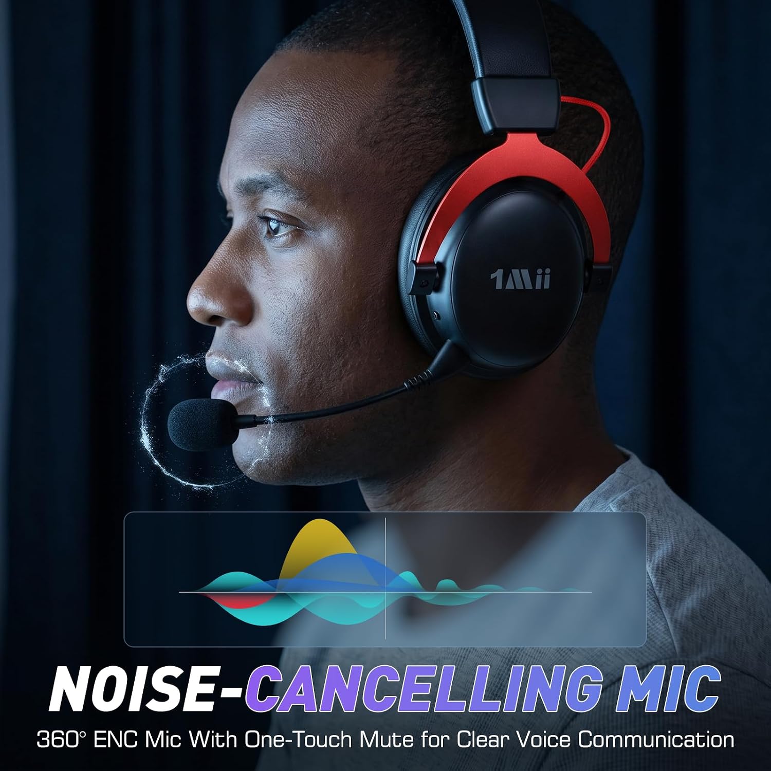 1Mii Aurisonic GX Wireless Gaming Headset + Base Station for PC, PS5, PS4 | USB-C & USB Gaming Headphones with Noise Canceling Mic, 120H Playtime, Status LCD Display, 7.1 Surround, Mix 2.4GHz/Bluetooth 7 71bZJDHa+CL. AC SL1500