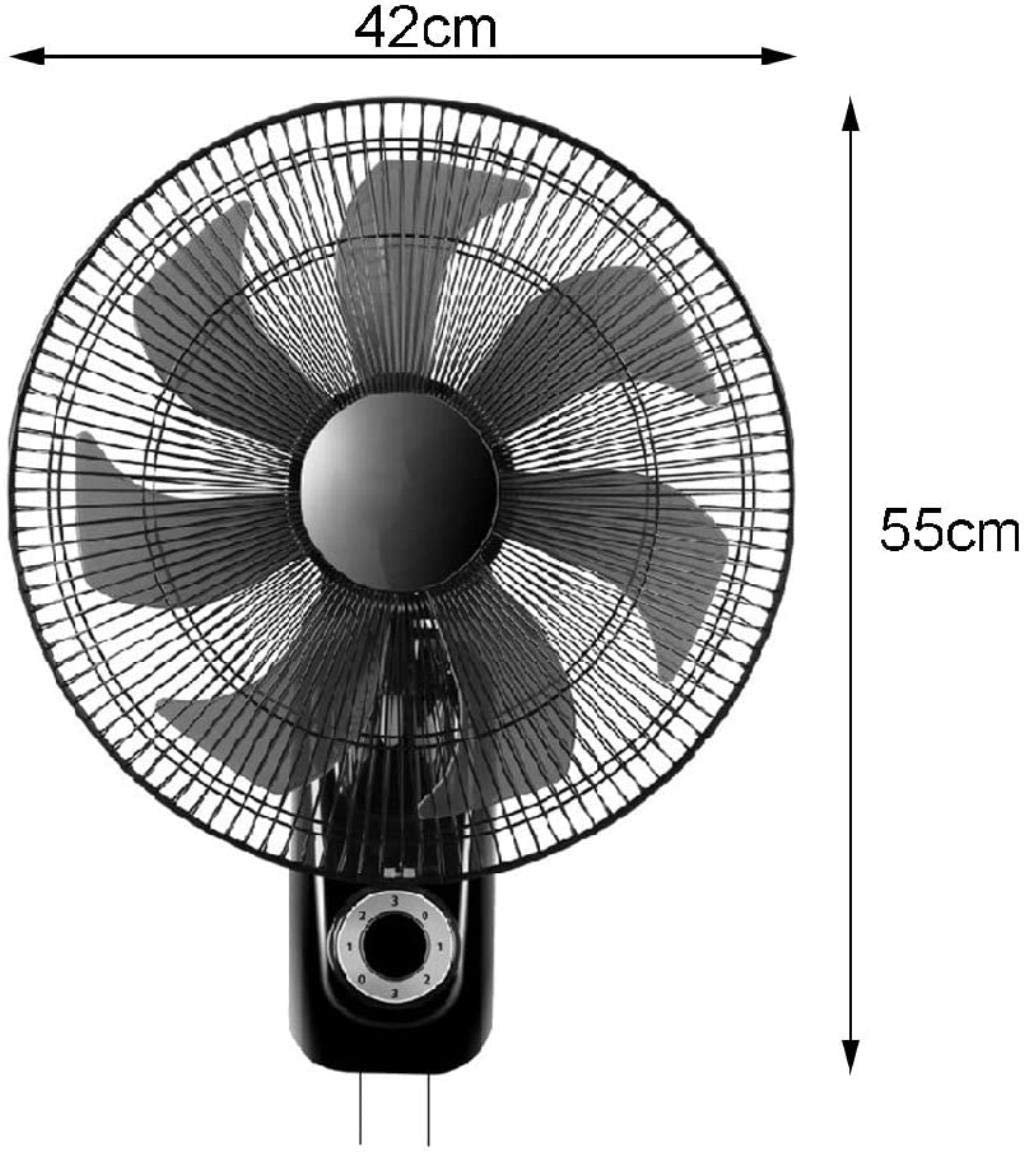 Ventilador Industrial de Pared con inclinación Ajustable, 16 Pulgadas, Giro de 90°, con Control Remoto y Cable, de bajo Consumo y silencioso, Ideal para oficinas, Industria y hogar.
