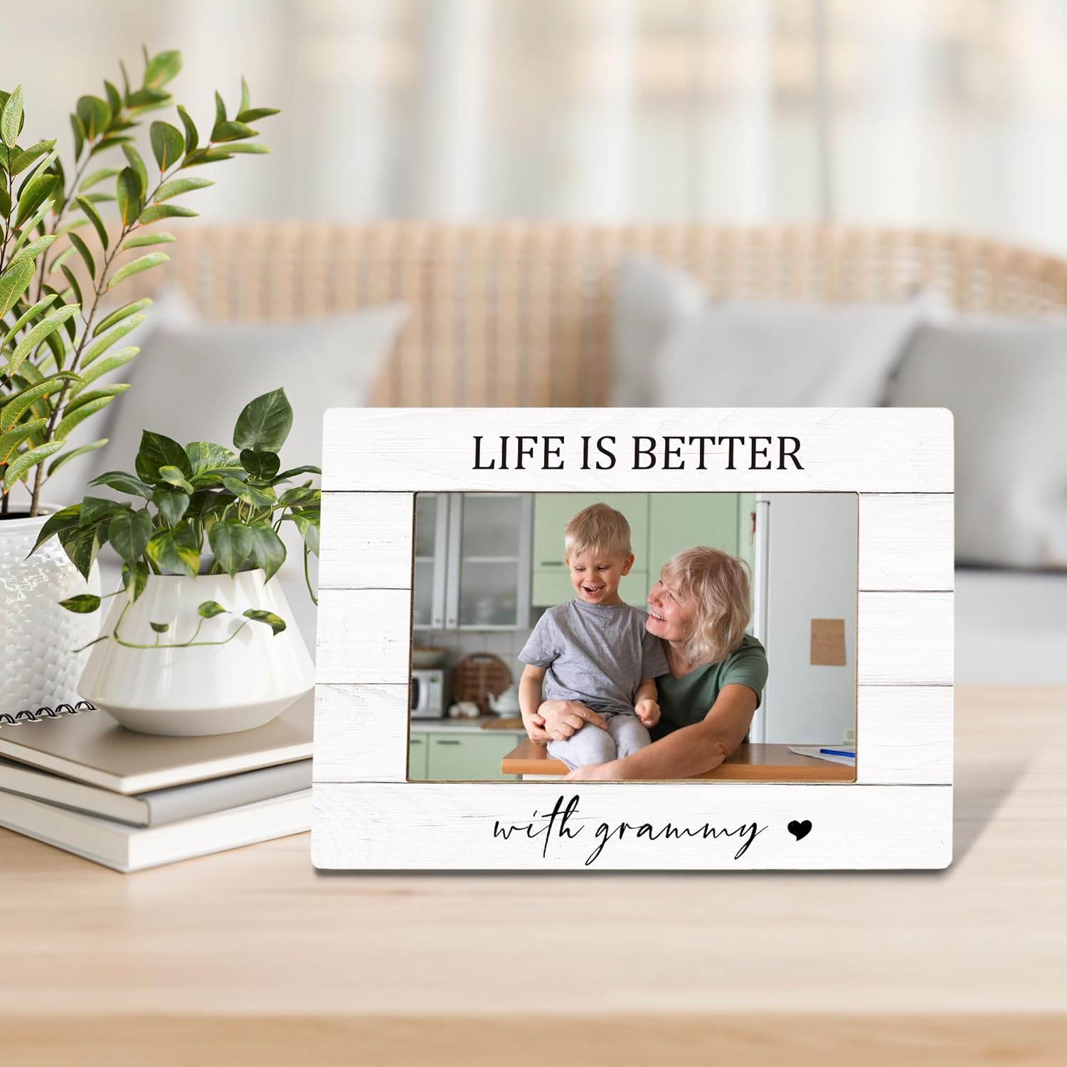 Grammy Grandma Picture Frame, Mother's Day Birthday Gifts for Grandma, Life is Better with Grammy Photo Frame 4x6, Grandmother Wooden Photo Picture Frames for Desk Tabletop Decor - Image 4