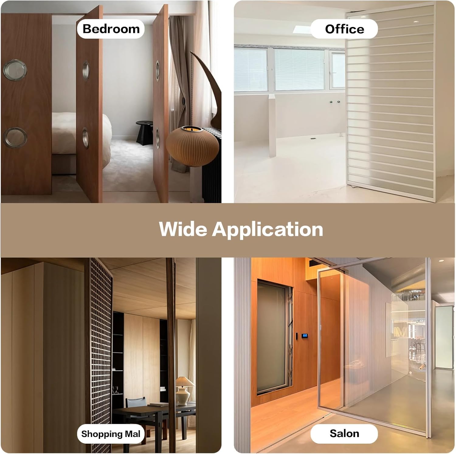 No Mortise Pivot Door Hinge, 220LBS/100KG Load-Bearing Heavy Duty Hardware for Bookcase, Murphy Door Kit Push to Open Adjustable Close Range Invisible Hinges for Glass/Wooden Door