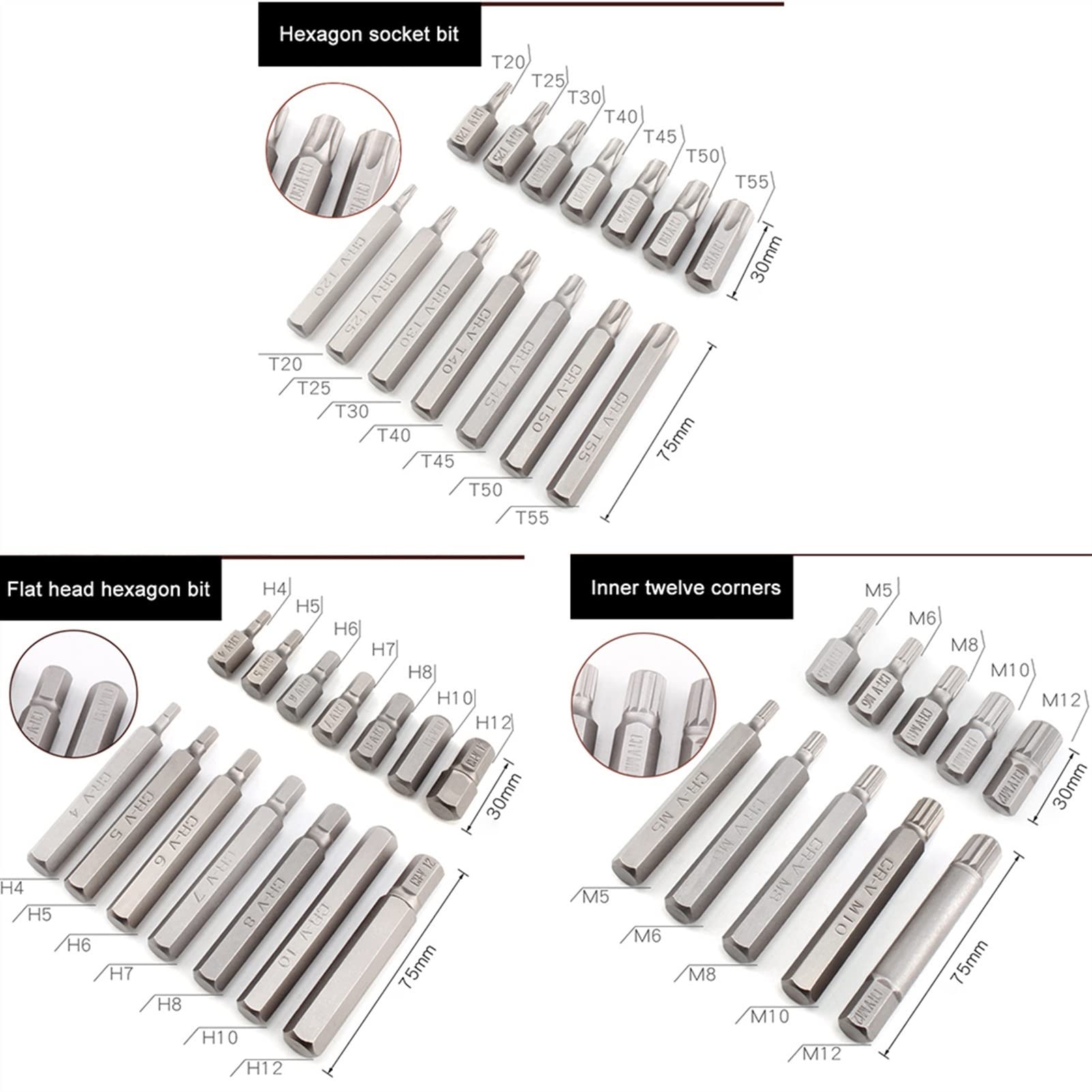 Broca De Destornillador T-40 De 1″ – X1 Tools – Tamaños Variables (3 A 48 Unidades) Para Taladro