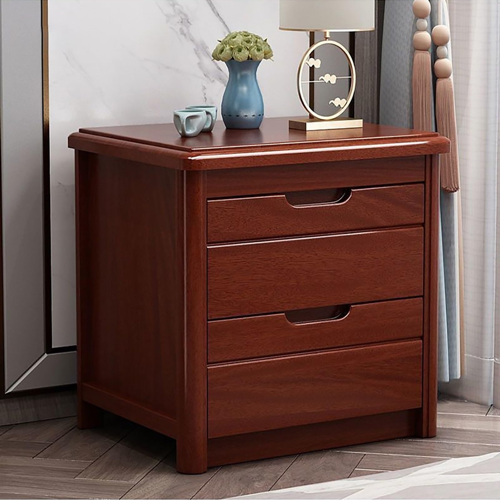 FYIYIEW bedside table, Bedside Table for Home Or College Dorm Night Stands Suitable for Small Spaces(Red,50cm/19.7in)