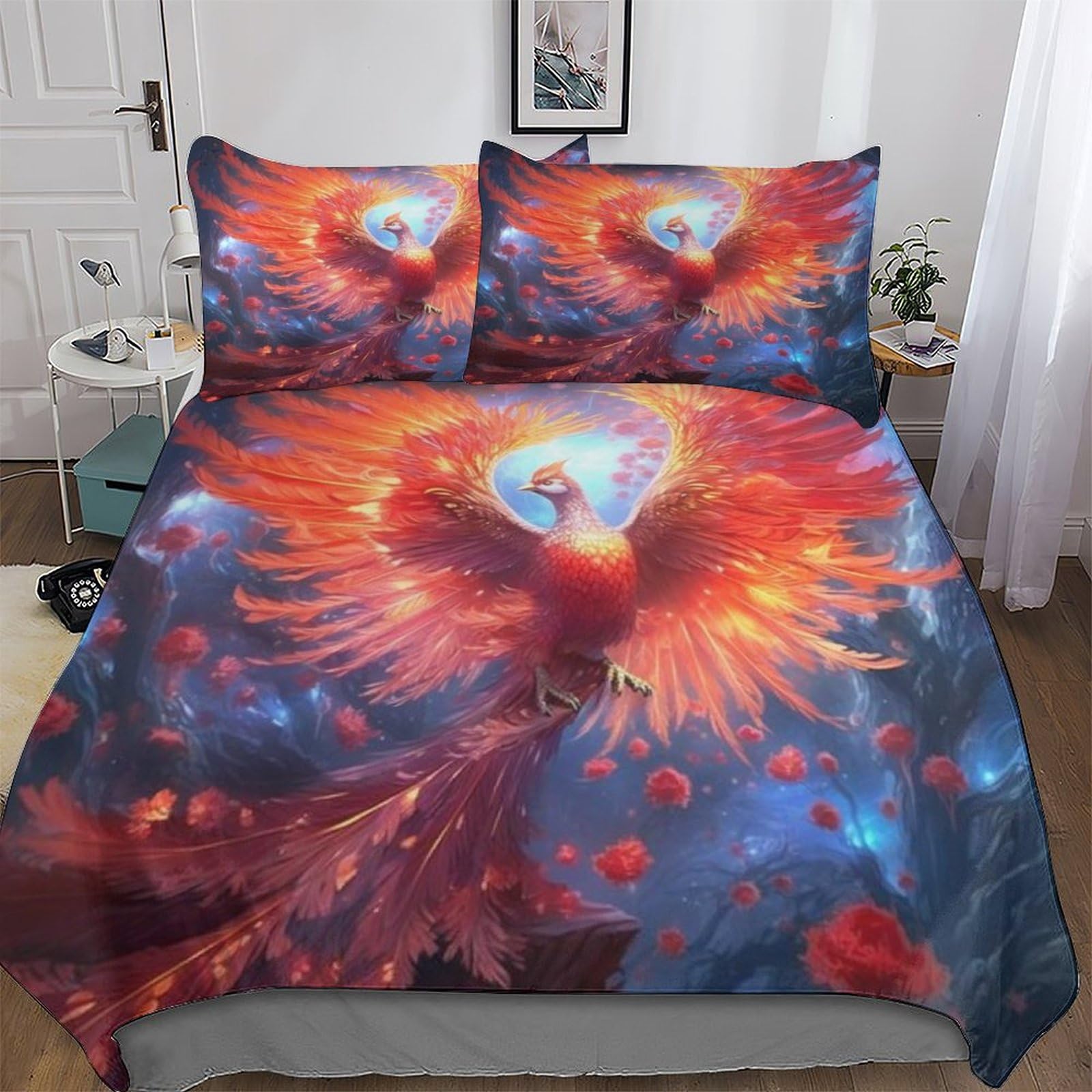 Parure de lit microfibre Phénix 220x240 anti-plis pour un couchage parfait