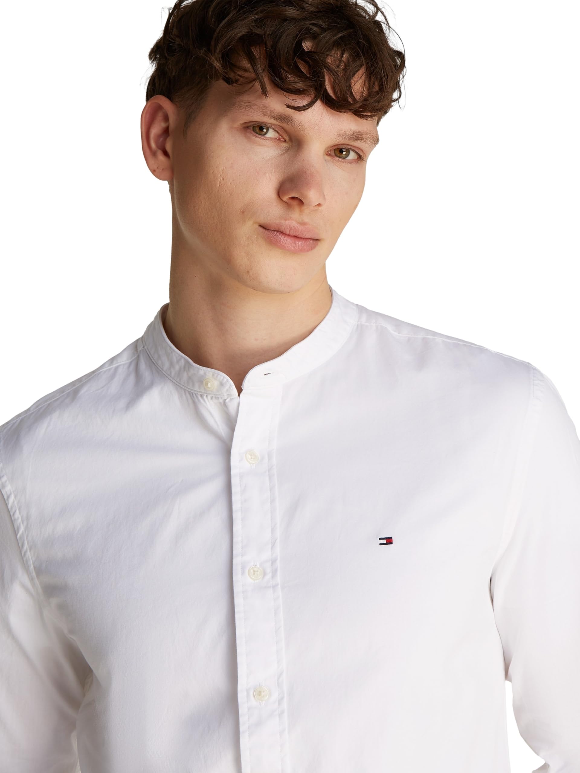 Tommy Hilfiger Uomo Camicia Flex Poplin Solid MAO Regular Fit