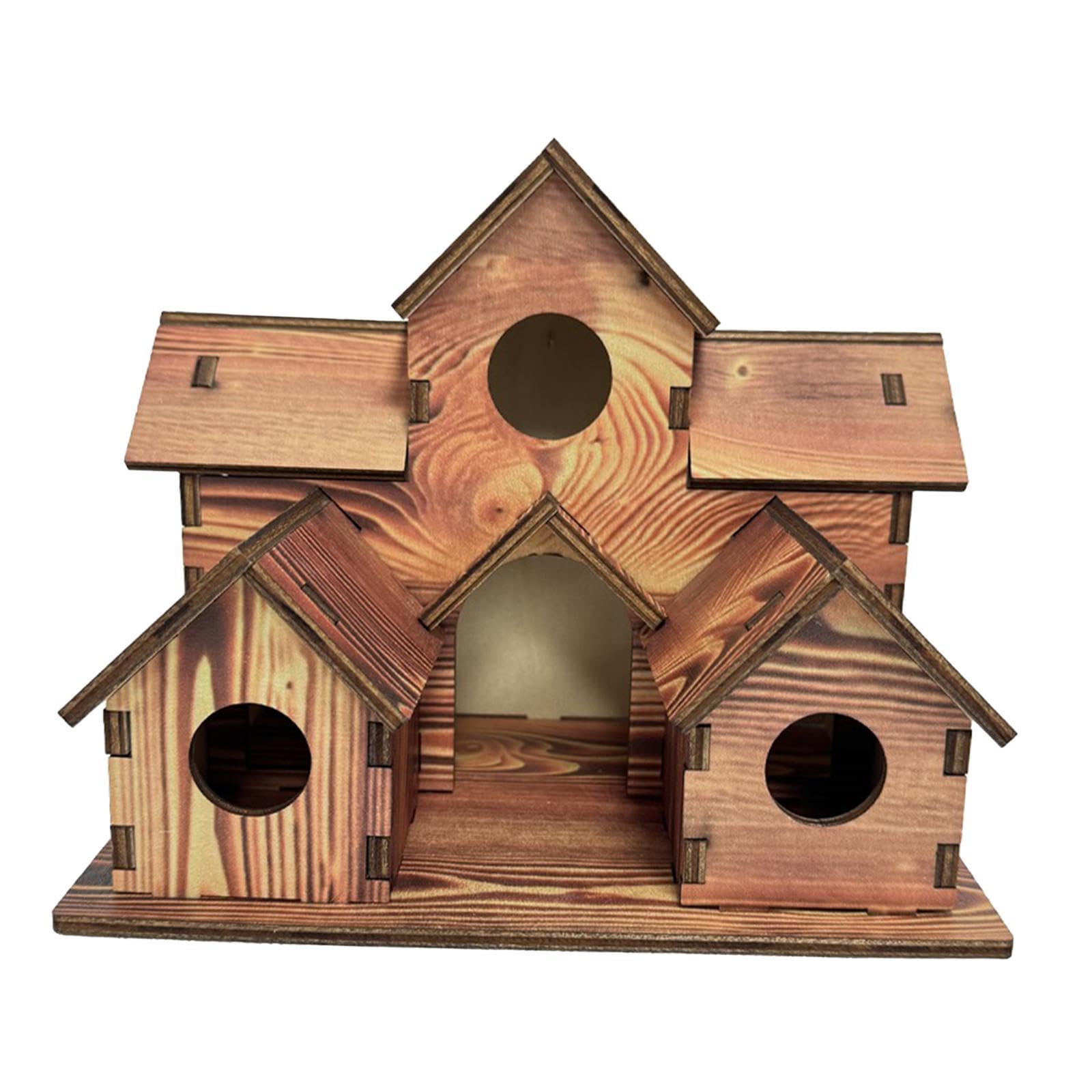 Nichoir à Oiseaux en Bois Cabane Suspendue de Jardin Nid Facile à Installer