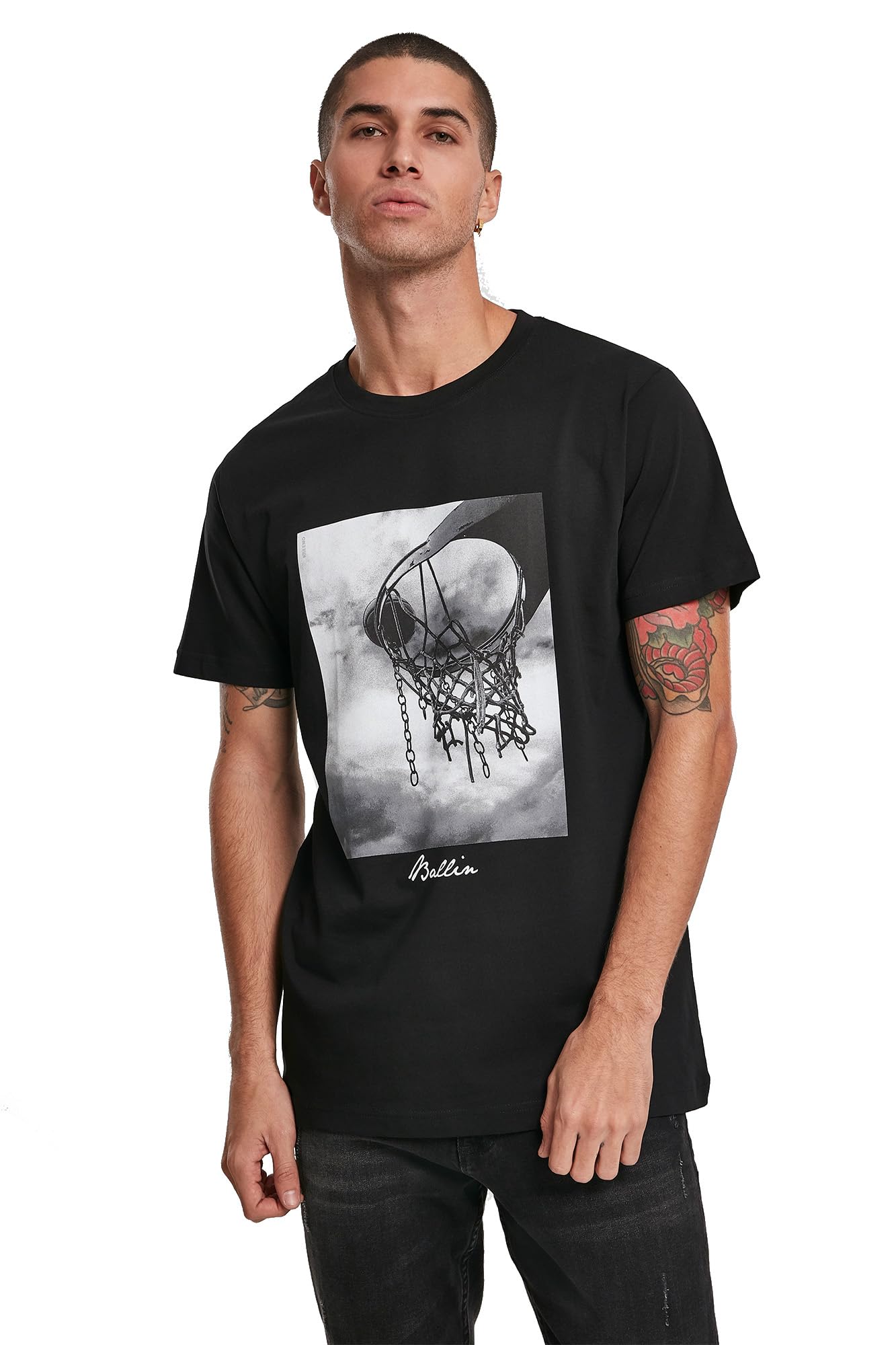 Mister Tee Herren Ballin 2.0 Tee T-Shirt, Schwarz (Black 00007), Medium (Herstellergröße: M)
