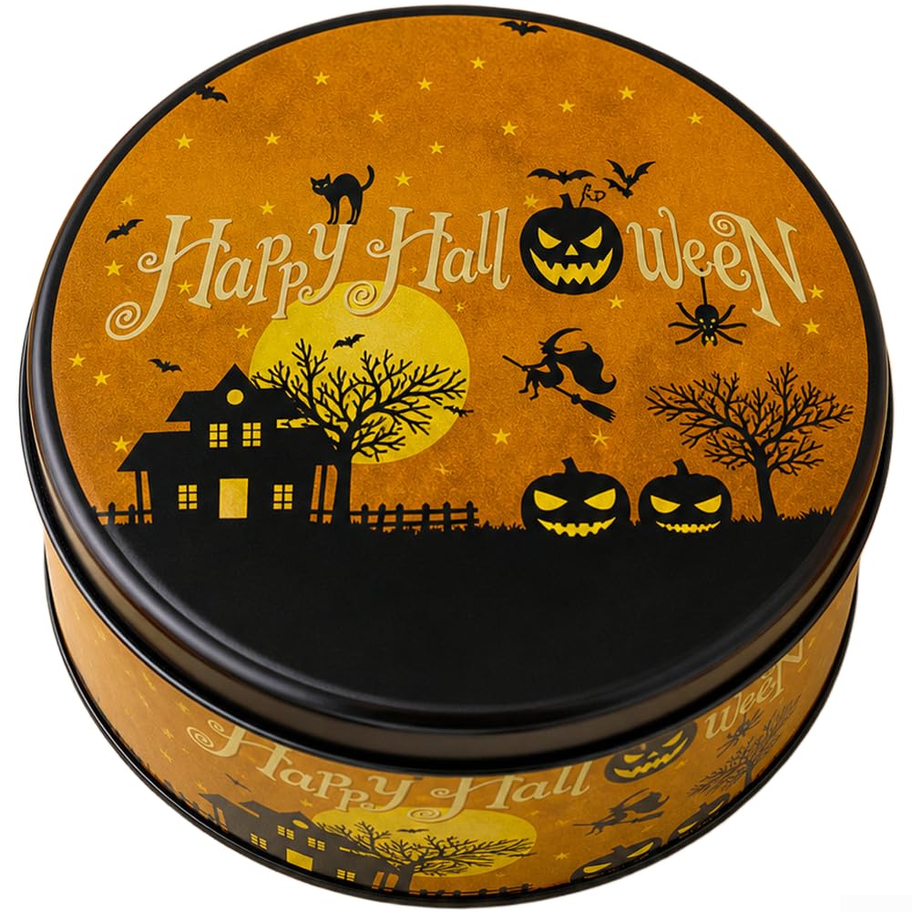 de Metal Redonda Halloween 14x8cm Decorativa de Metal Redonda