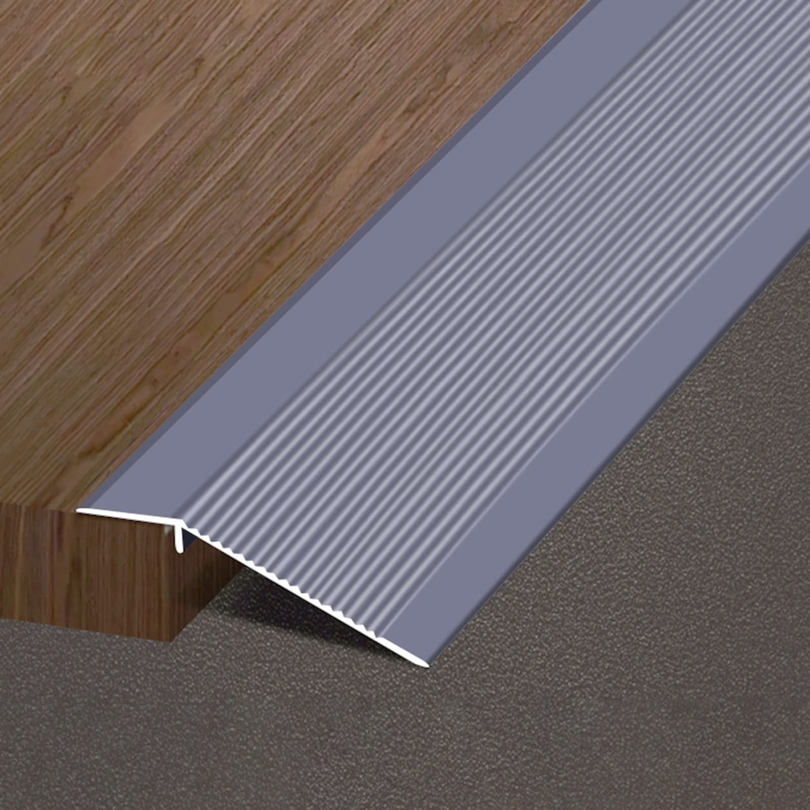 Seuil en aluminium de 10 cm pour transition de sols inégaux