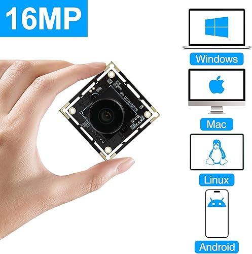 Miniatura 8 de MMlove Módulo de cámara USB de 16MP Lightburn Cámara 170 Gran angular M12 Lente ojo de pez con sensor de imagen IMX298 Plug & Play Cámara web de