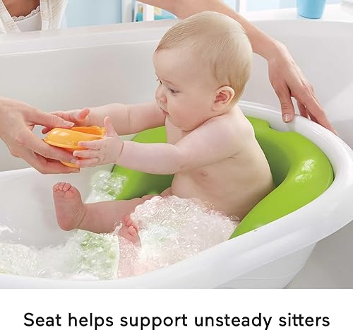 Miniatura 17 de Fisher-Price Bañera de bebé a niño pequeño 4 en 1 con soporte extraíble para bebés y 2 juguetes, hojas trepadoras