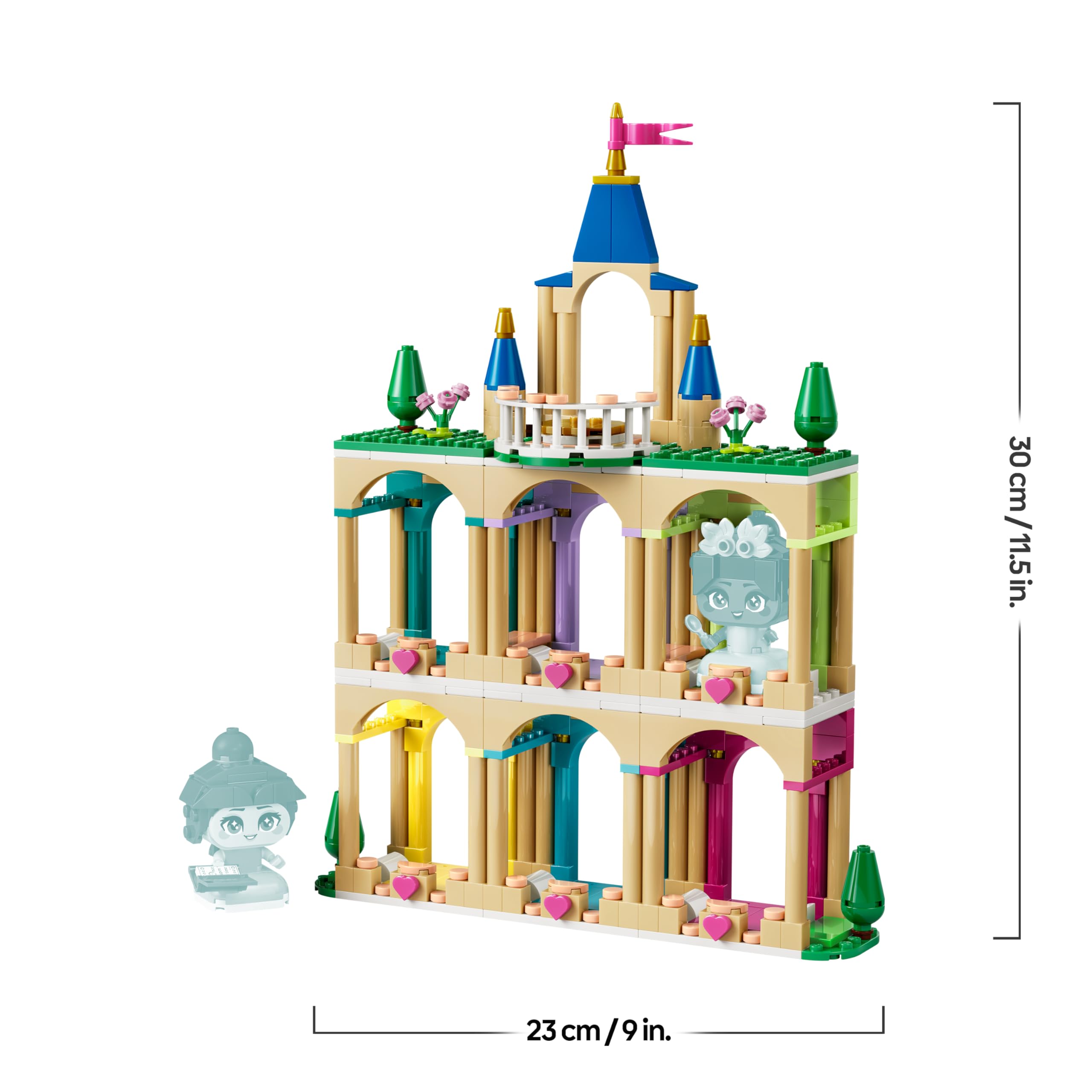 LEGO | Disney Princess Mini-Belle e Mini-Tiana con Castello Giocattolo - con 2 Mini Bamboline e Accessori - Decorazione Fai Da Te - Regalo da Collezione per Bambine e Fan da 5 Anni in su - 43291