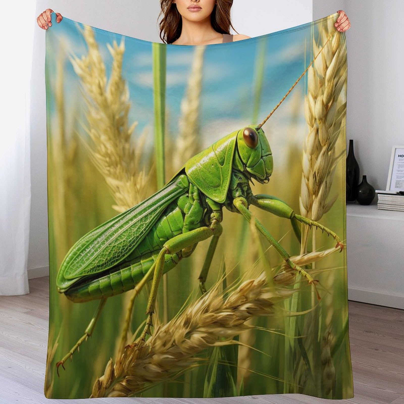 Couverture sauterele en flannel douce 150x200cm pour lit et canapé