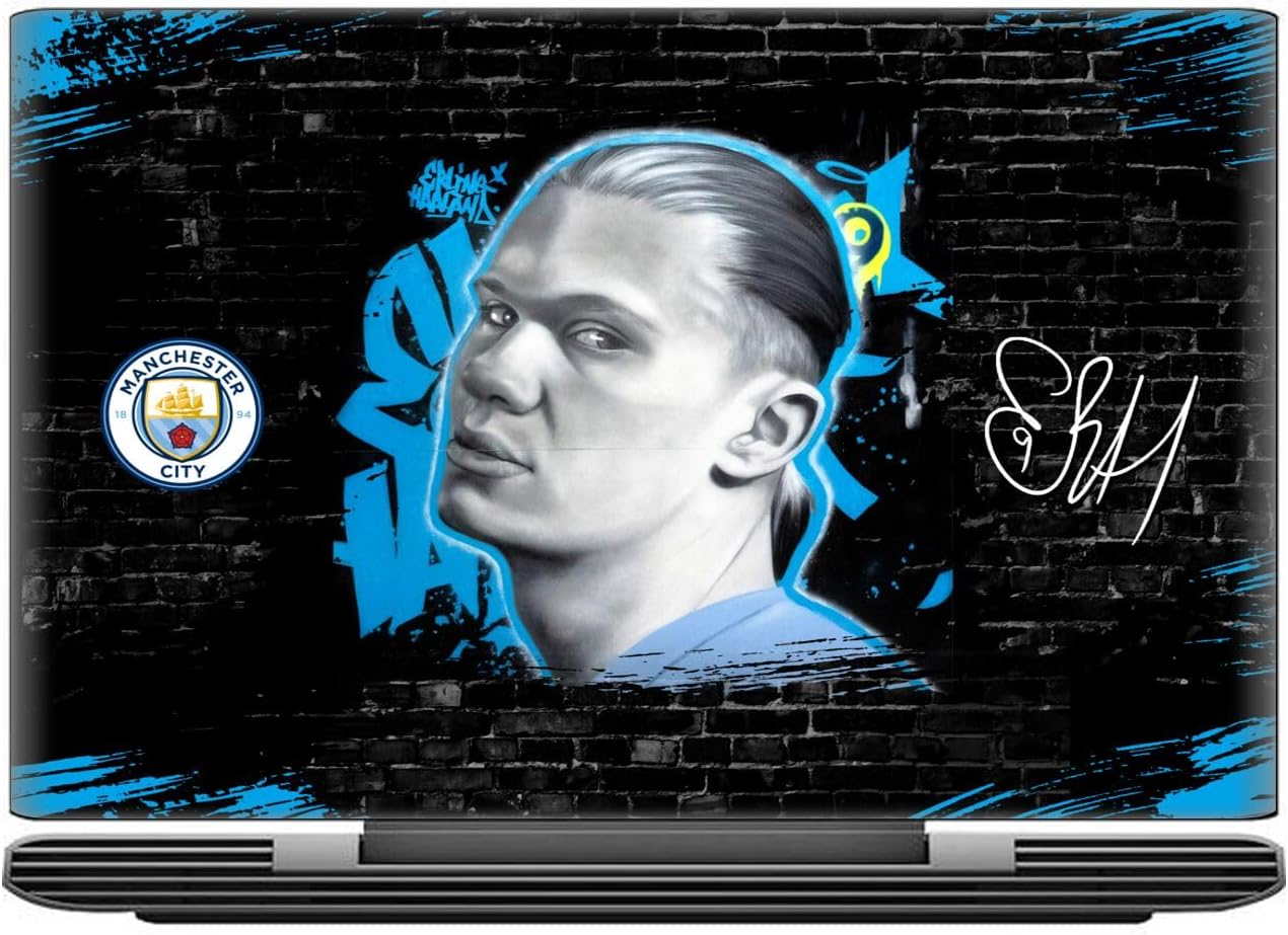 Head Case Designs Officially Licensed Manchester City Man City FC Erling Haaland Graffiti Collection by Murwalls Vinyl Sticker Skin Decal Cover Compatible with Mi Notebook 14 (2020) image 2