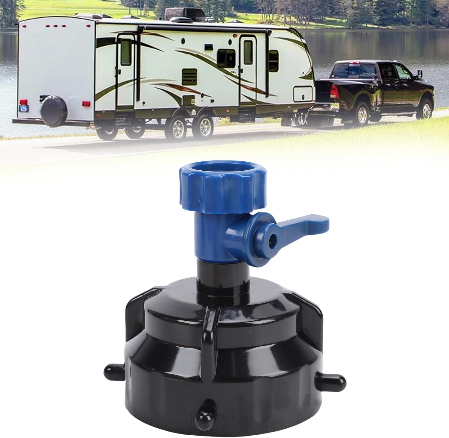JTLB RV Sewer Hose Rinse Cap Sealing Leakage Proof Threaded Interface RV Sewage Drain Hose Flush Cap for Trailers