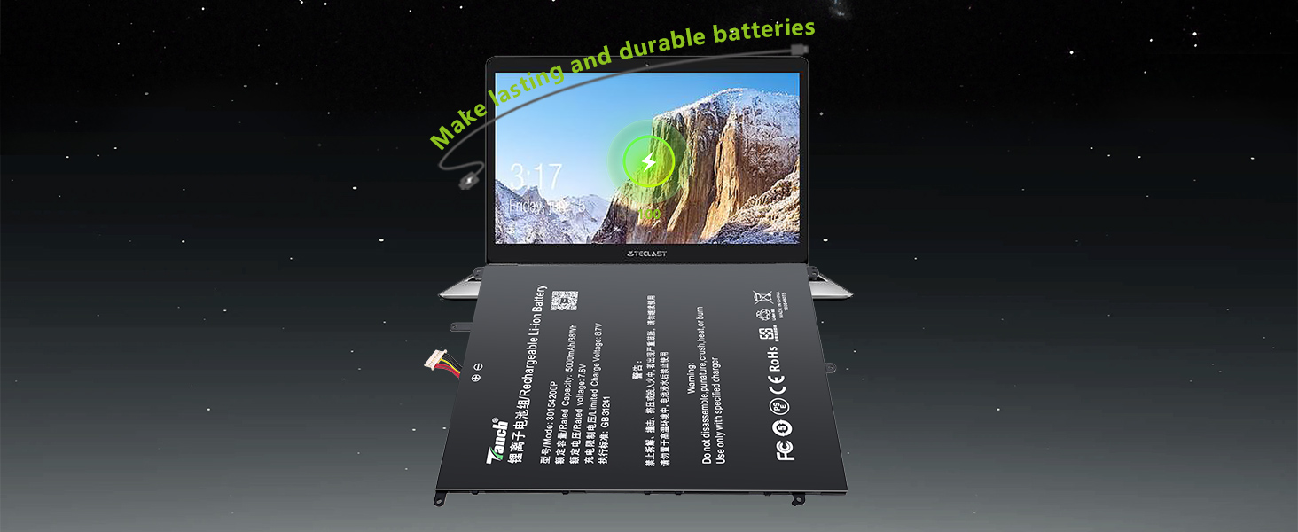 Amazon.com: Tanch Genuine 28140168 30154200P WYC30150180P Laptop