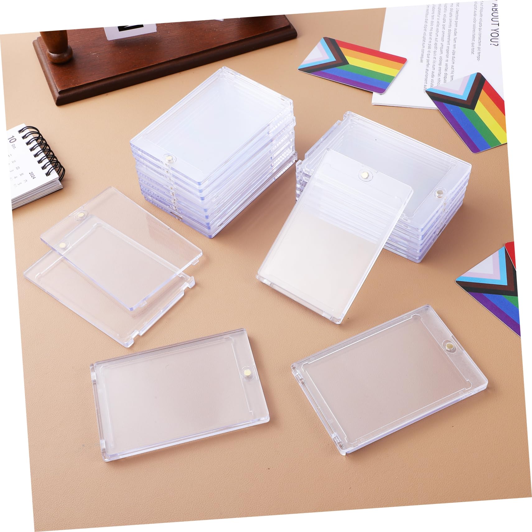 BESTonZON 18stücke Teiliges Magnetischer Kartenhalter Mit Uv-schutz Transparente Schutzhüllen Für Sammelkarten Baseballkarten Und Trading Cards Einfache Handhabung Und Klare Sichtbarkeit