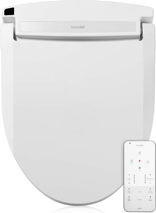 Brondell Swash Electronic Bidet Toilet Seat LE99, Fits Elongated Toilets, White LiteTouch