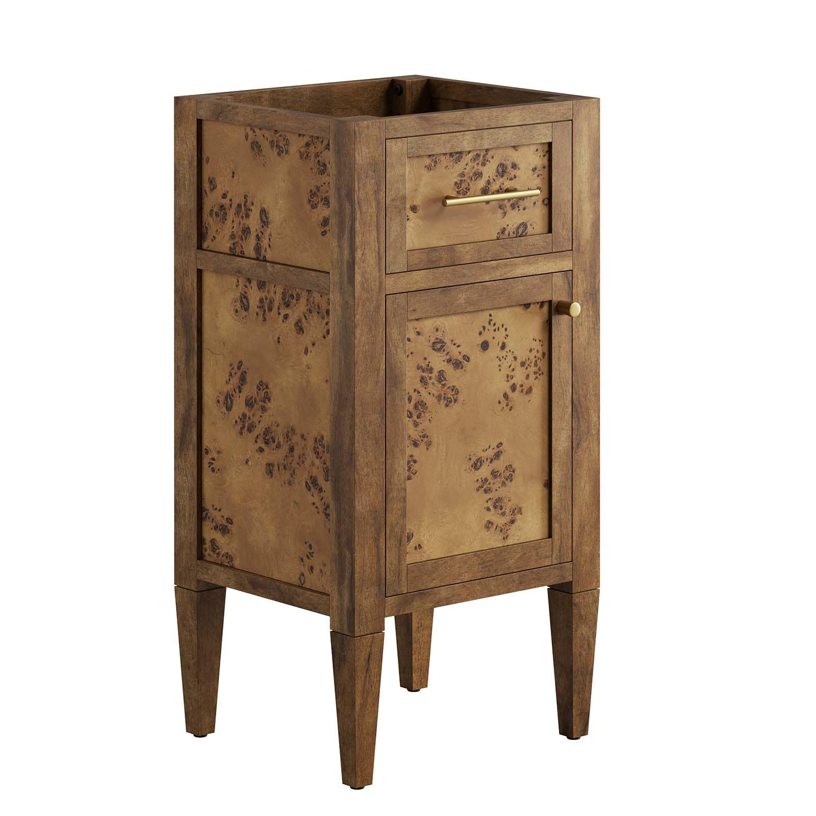 Modway EEI-6136-BRN Elysian 18" Wood Bathroom Vanity Cabinet (Sink Basin Not Included), Brown