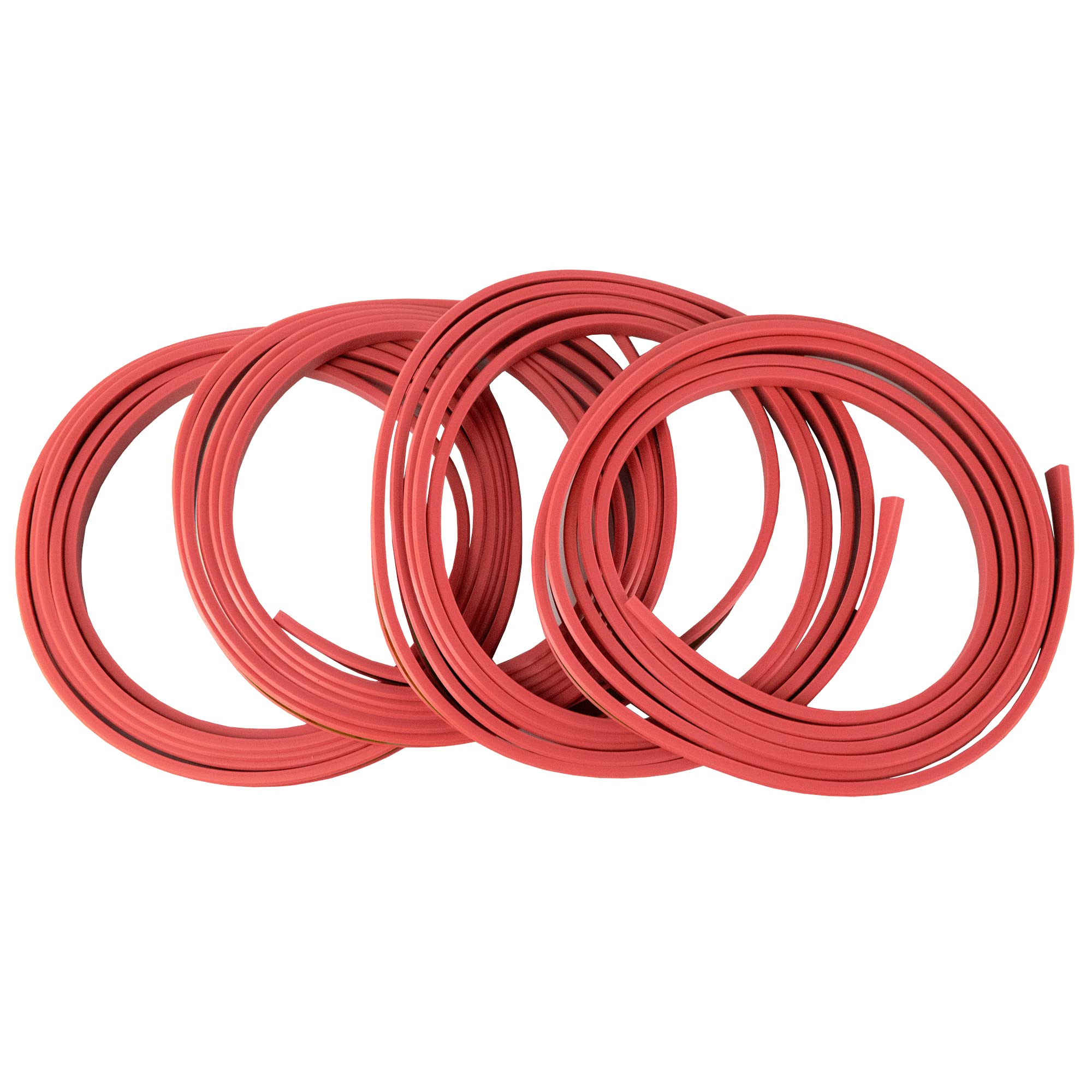FELGENSCHUTZ & Styling Felgenschutzring Alu Felgen Ringe Felgenrandaufkleber Felgenstyling Rim Protector Guard Ringz Rimblades (Rot)