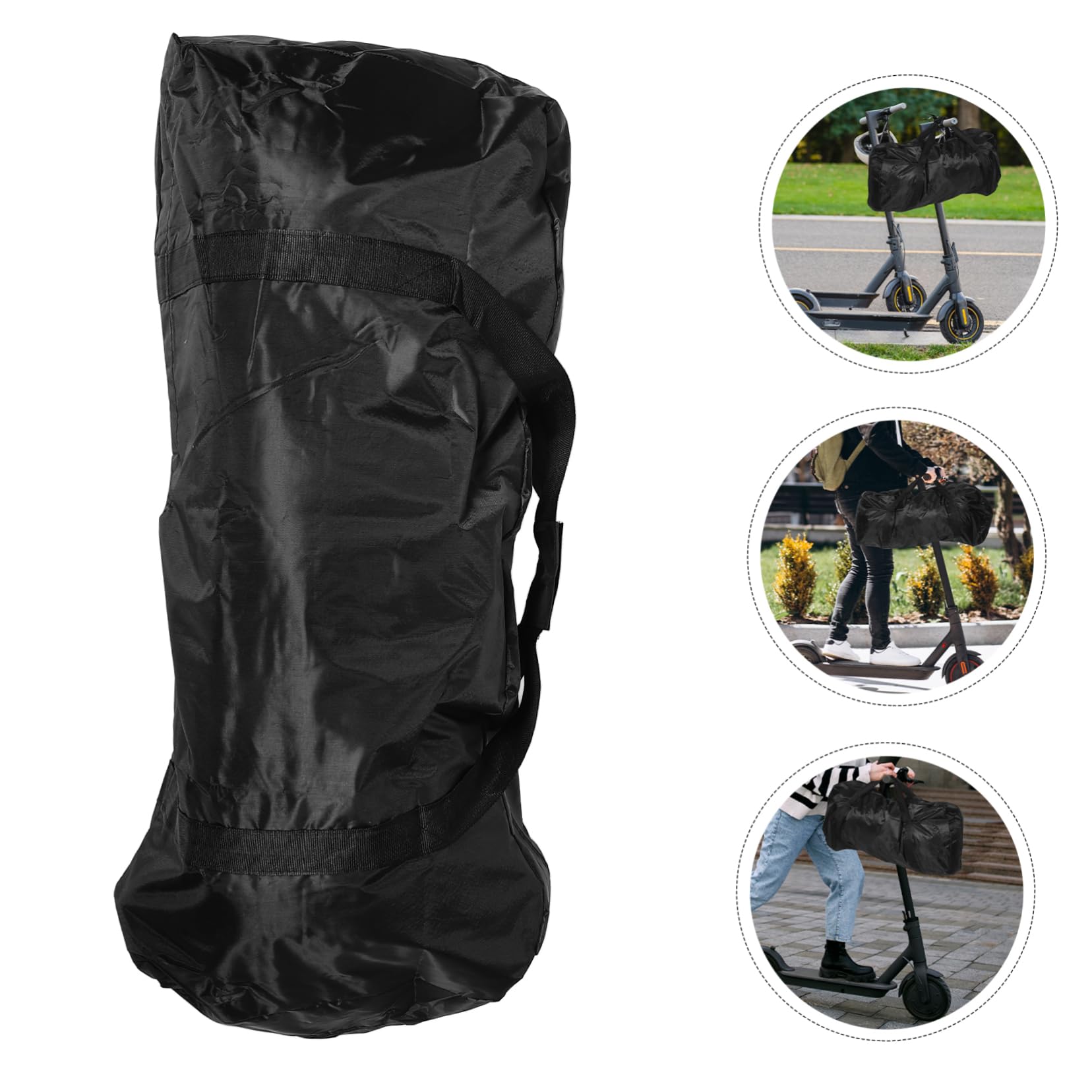 BESPORTBLE Sacoche de Rangement pour Trottinette Électrique en Nylon Noir Grosse Capacité et Protection Robuste pour Accessoires et Déplacements Urbains
