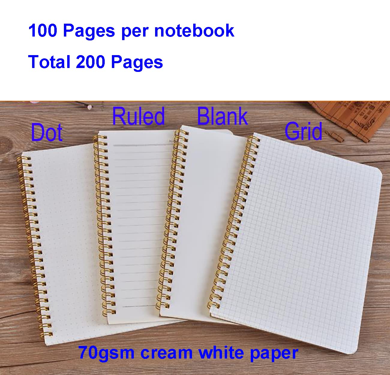 YYaaloa 2pcs Spiral Notebooks A5 6x8 Soft Cover Journals Planners 200 Pages Wirebound Memo Notepads Diary Notebook With black Pen For Work School Writing And Drawing (A5, Ruled) - Image 7