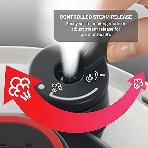 Miniatura 7 de Olla a presión eléctrica T-Fal 12 en 1, multifuncional programable con 25 programas integrados inteligentes, olla de cerámica antiadherente