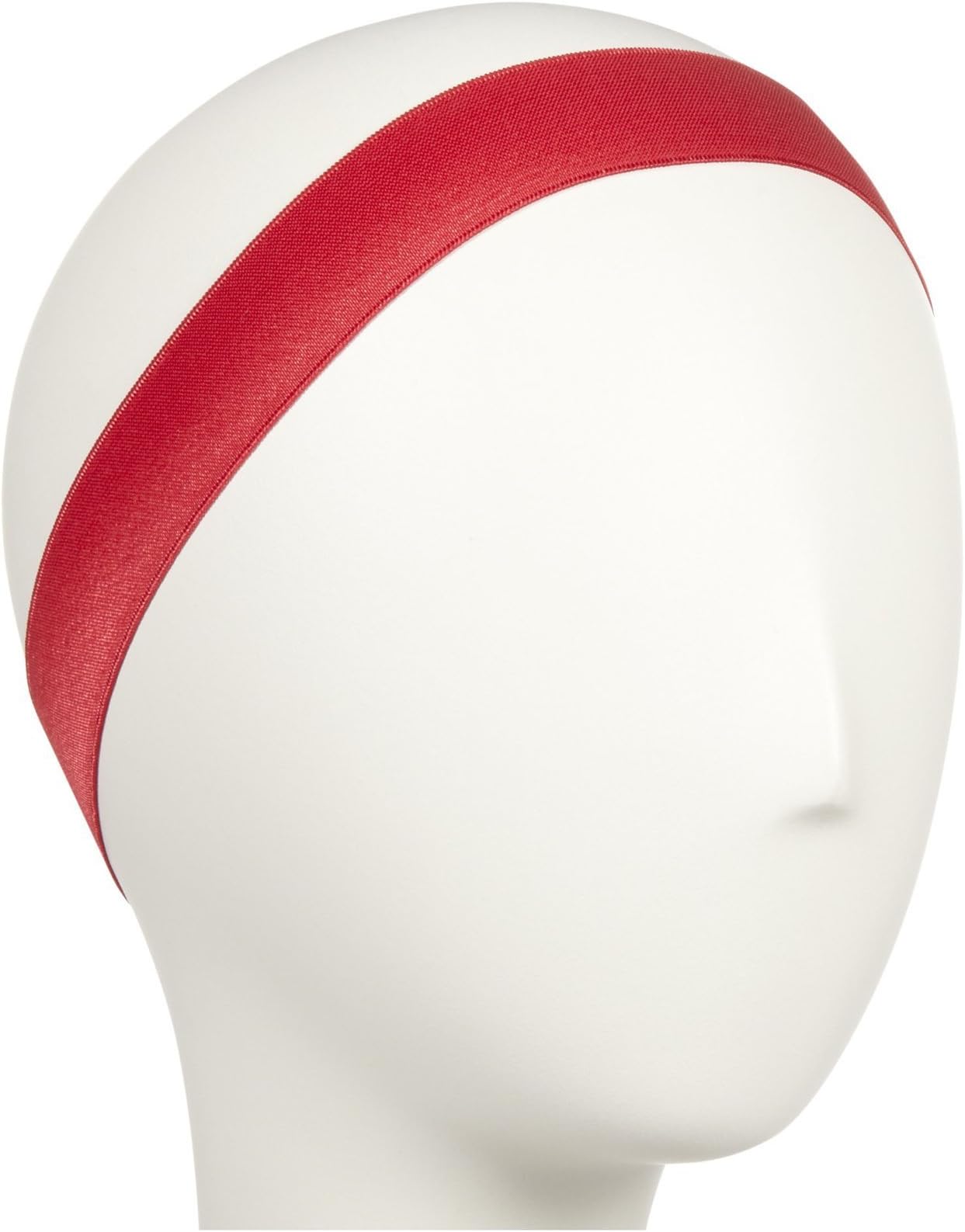 Jane Tran Inch Wide Shiny Elastic Headband - Geranium (Red)