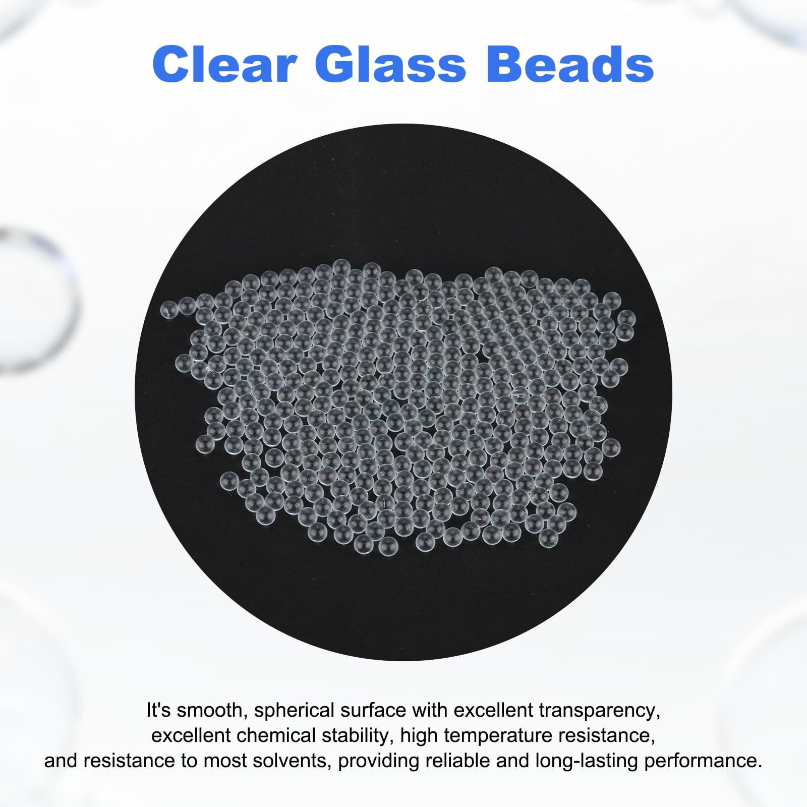 M METERXITY 1000-Pack Billes En Verre Rondes Pour Ébullition, 5mm Billes En Verre Soda-Lime Solide Transparent Pour Chauffage De Laboratoire/Mélange De Peinture/Agitation De Bouteille