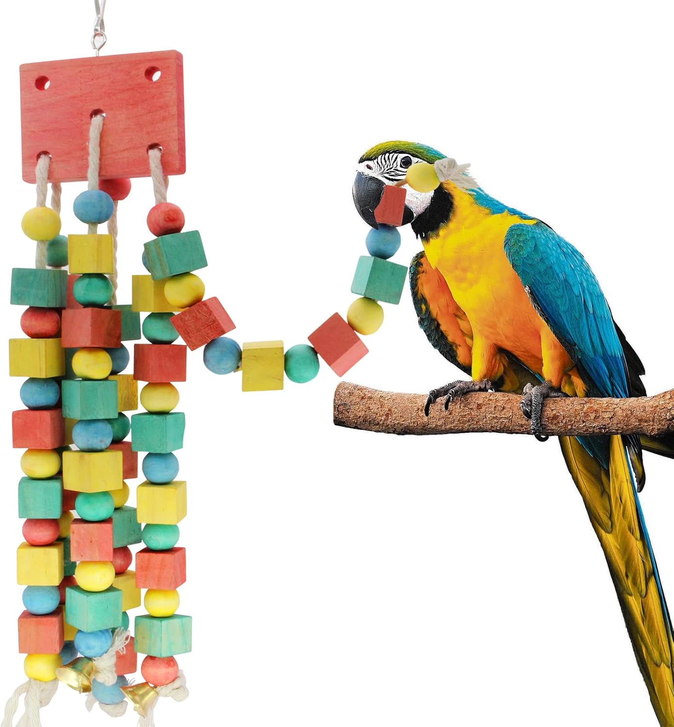 MQUPIN Bird Parrot Chewing Toy Newest,Parakeet Cage Bite Toys Hanging