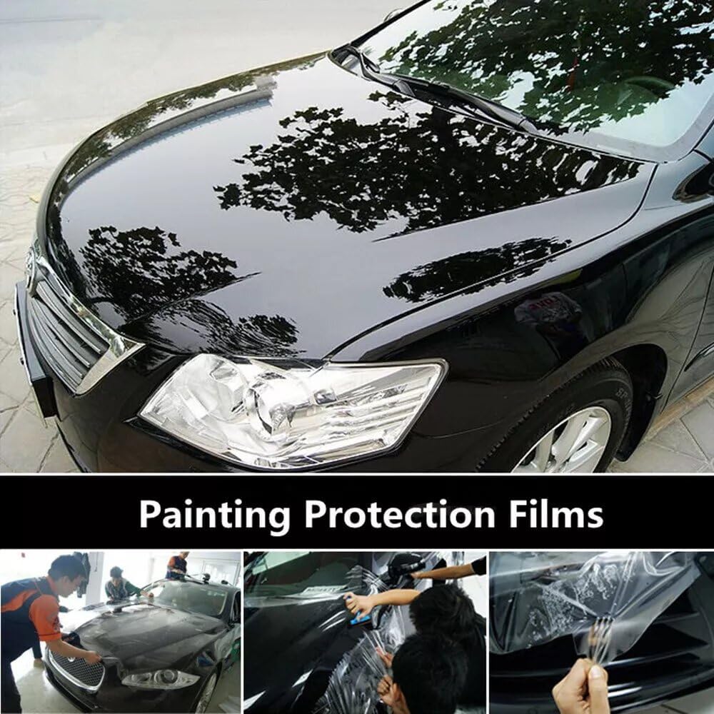 Sunice Glossy Clear Paint Protection Film TPU PPF 6.5mil Self Healing Car Bra Stretchable Film (60" X49ft roll)