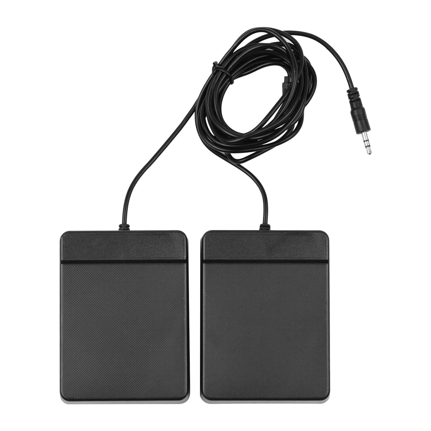 Joyance pedaal 3,5 mm Interface Compact Sustain Pedaal, Dual Pedaal met Anti-Slip Bodem, Stil Ontwerp voor Draagbare Opvouwbare Piano, Elektronisch Toetsenbord en Drum