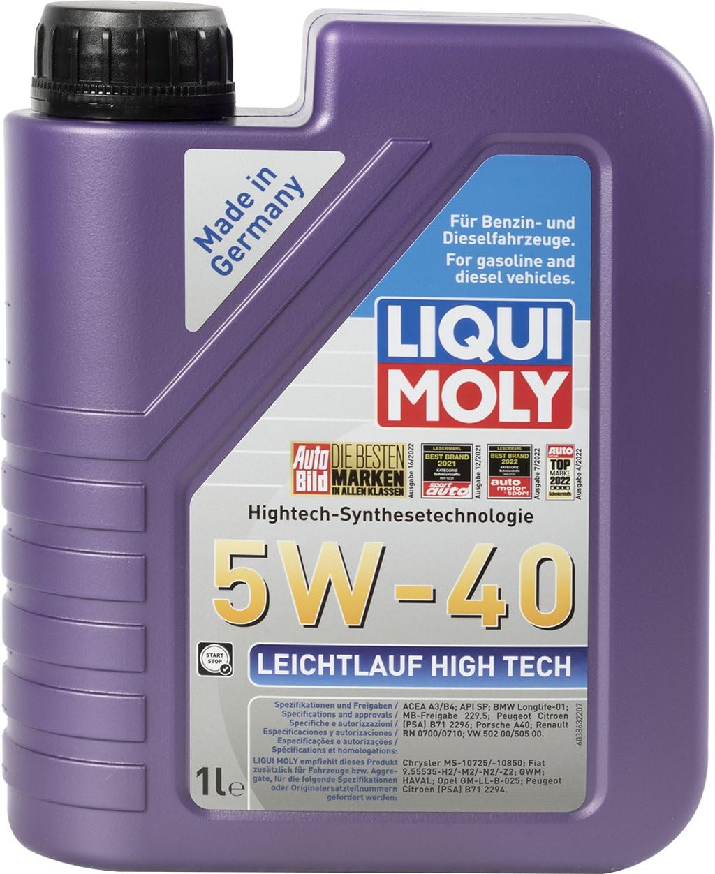 Liqui Moly Leichtlauf High Tech 5W-40 1 Litre Otomotiv Bakım Ürünü