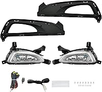 Vista 11 de Compatible con luces antiniebla Hyundai Accent 2012-2017 con DRL y intermitente, kit completo con interruptor y arnés (versión LED)