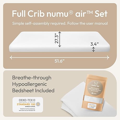 Miniatura 2 de NUMU Colchón Air Baby Sleep Cuna transpirable para una rápida dispersión de CO2 permeable para evitar la acumulación de líquidos Mejora la