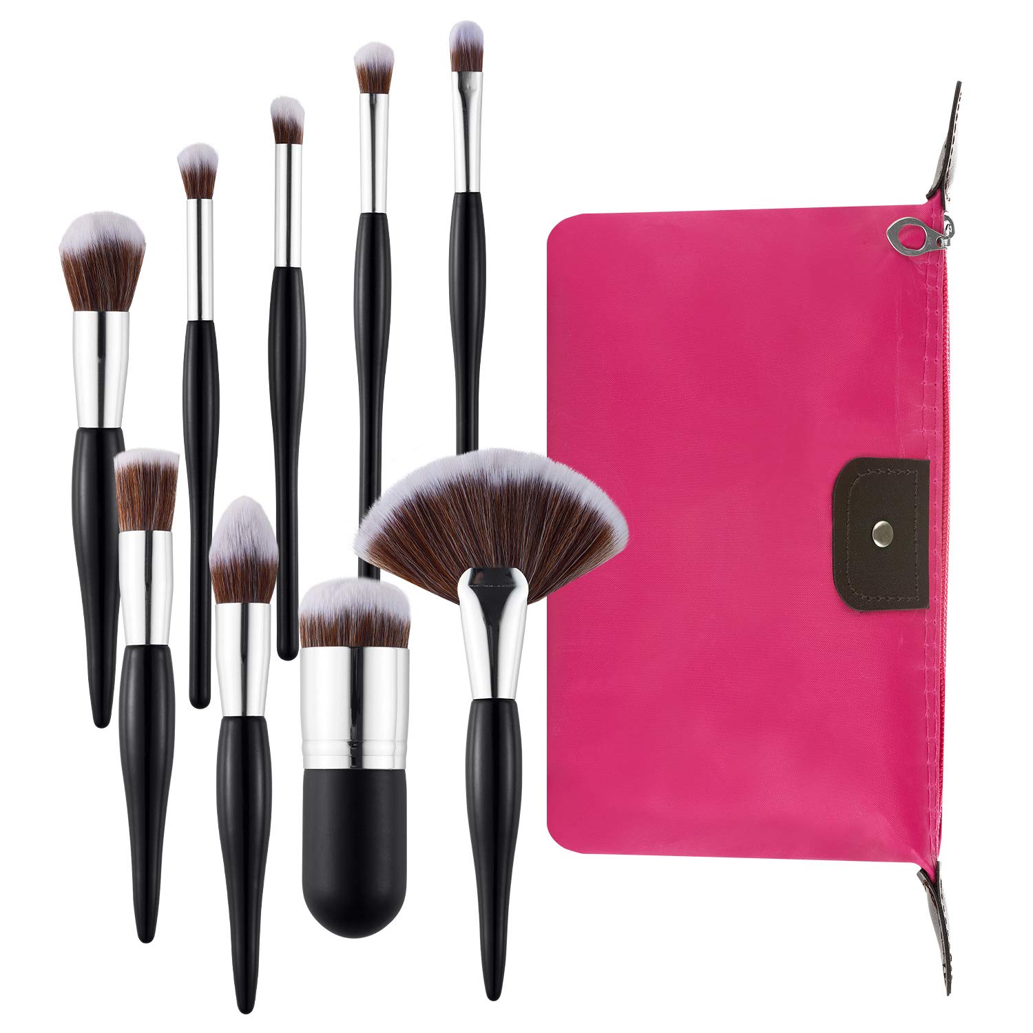 Nxconsu Makeup Brush Set With Case 9Pcs Eye Shadow
