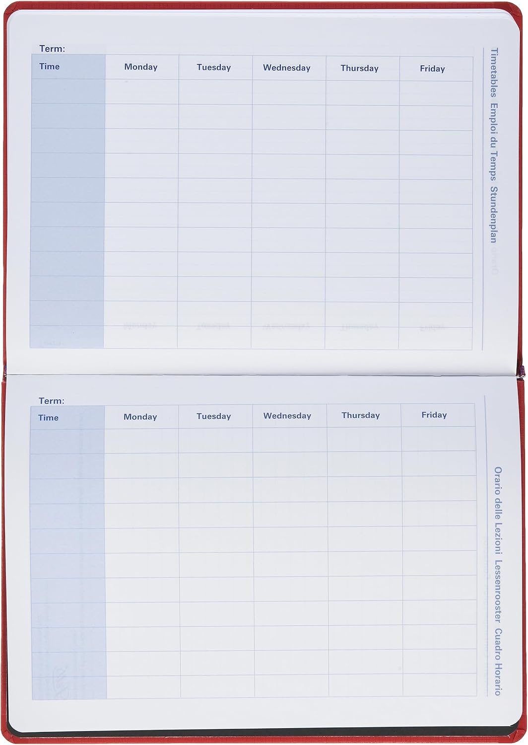 Letts Memo A5 academic 2023.2024 week to view diary - red