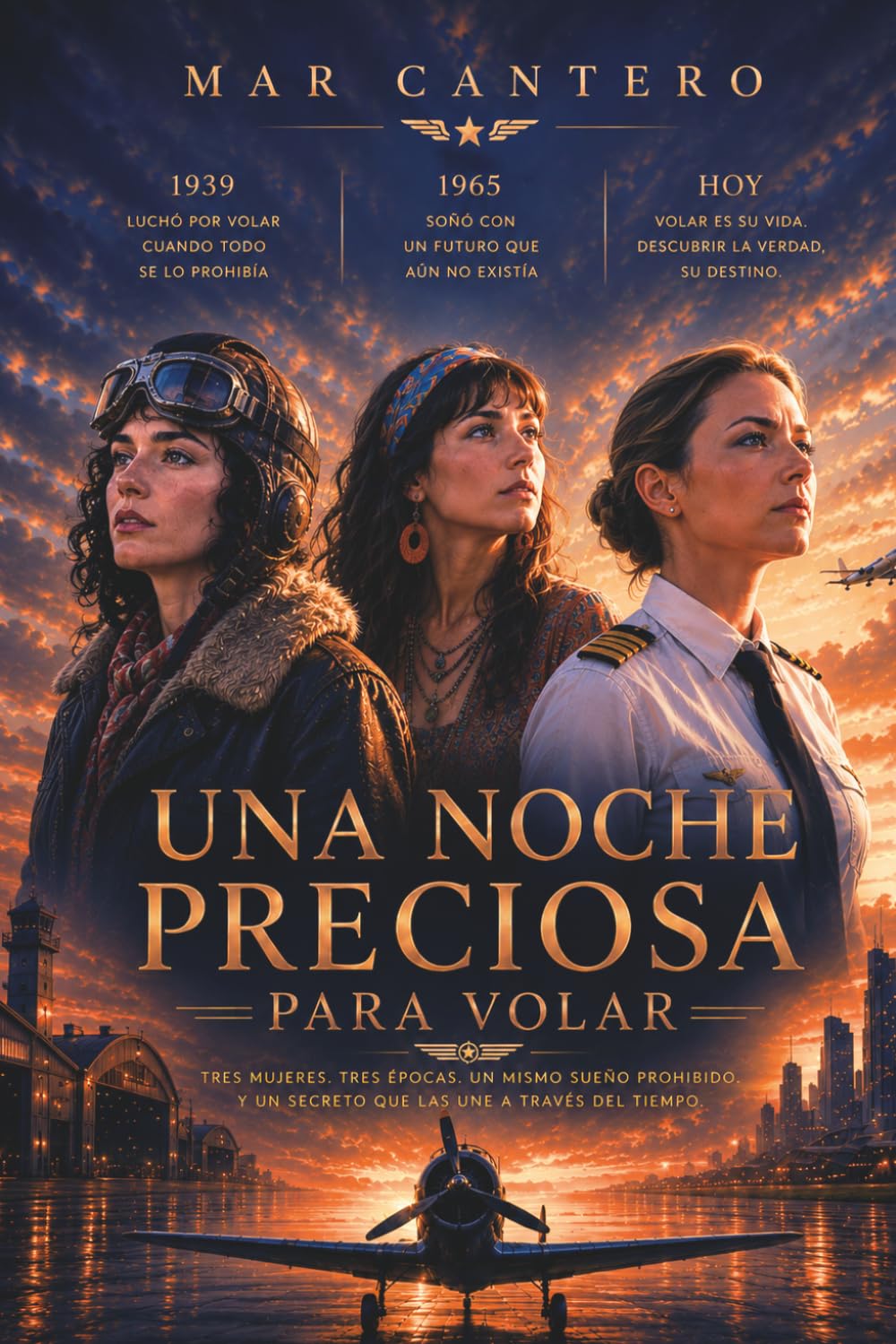 Una noche preciosa para volar: Una conmovedora historia sobre las primeras mujeres piloto españolas. Tres mujeres. Tres épocas. Un mismo deseo: volar.