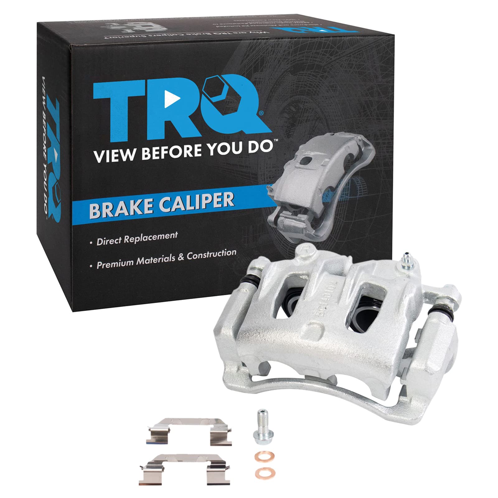 TRQ Front Right Brake Caliper w/Bracket Passenger Side