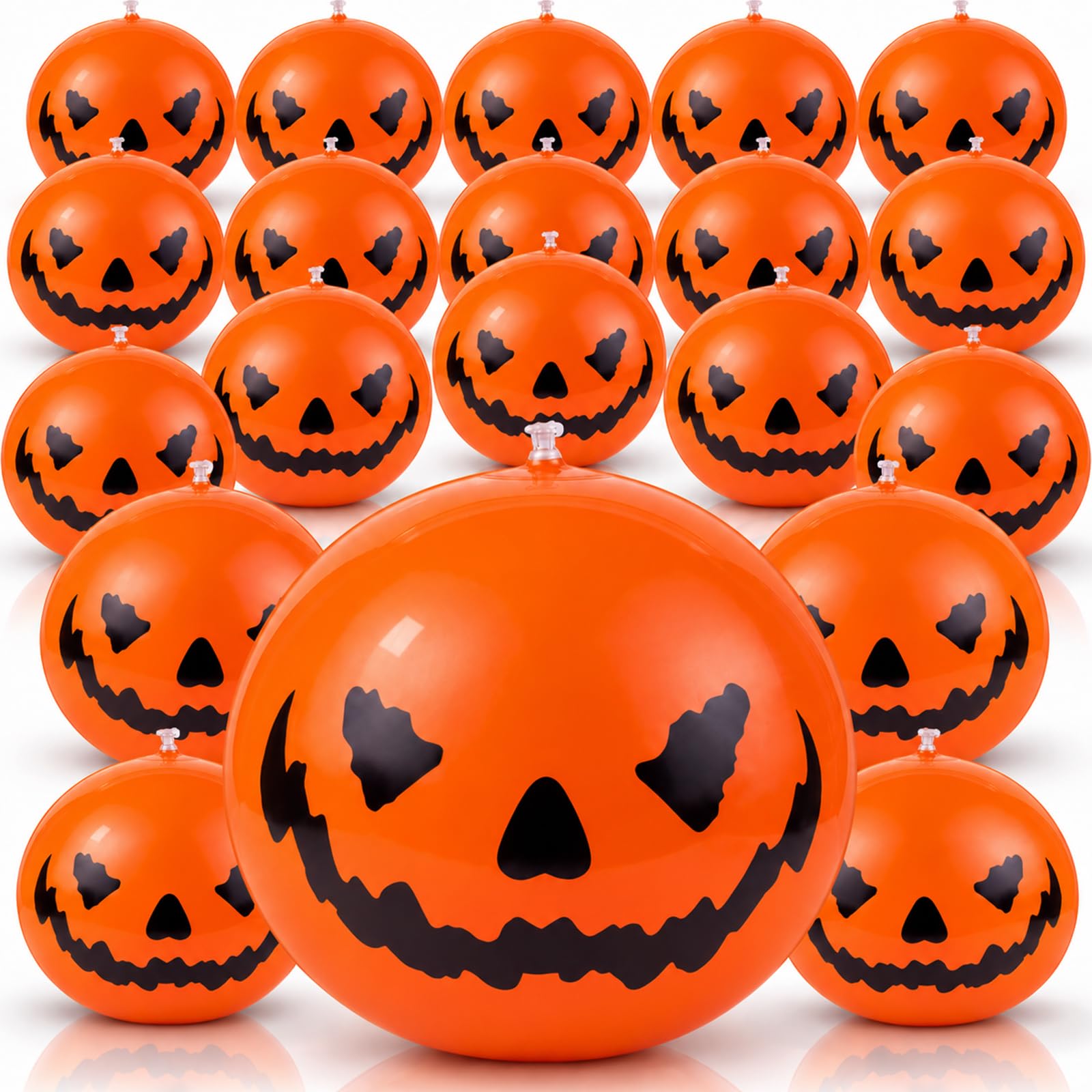 Soulchen 20 palline da spiaggia a forma di zucca di Halloween, 30,5 cm