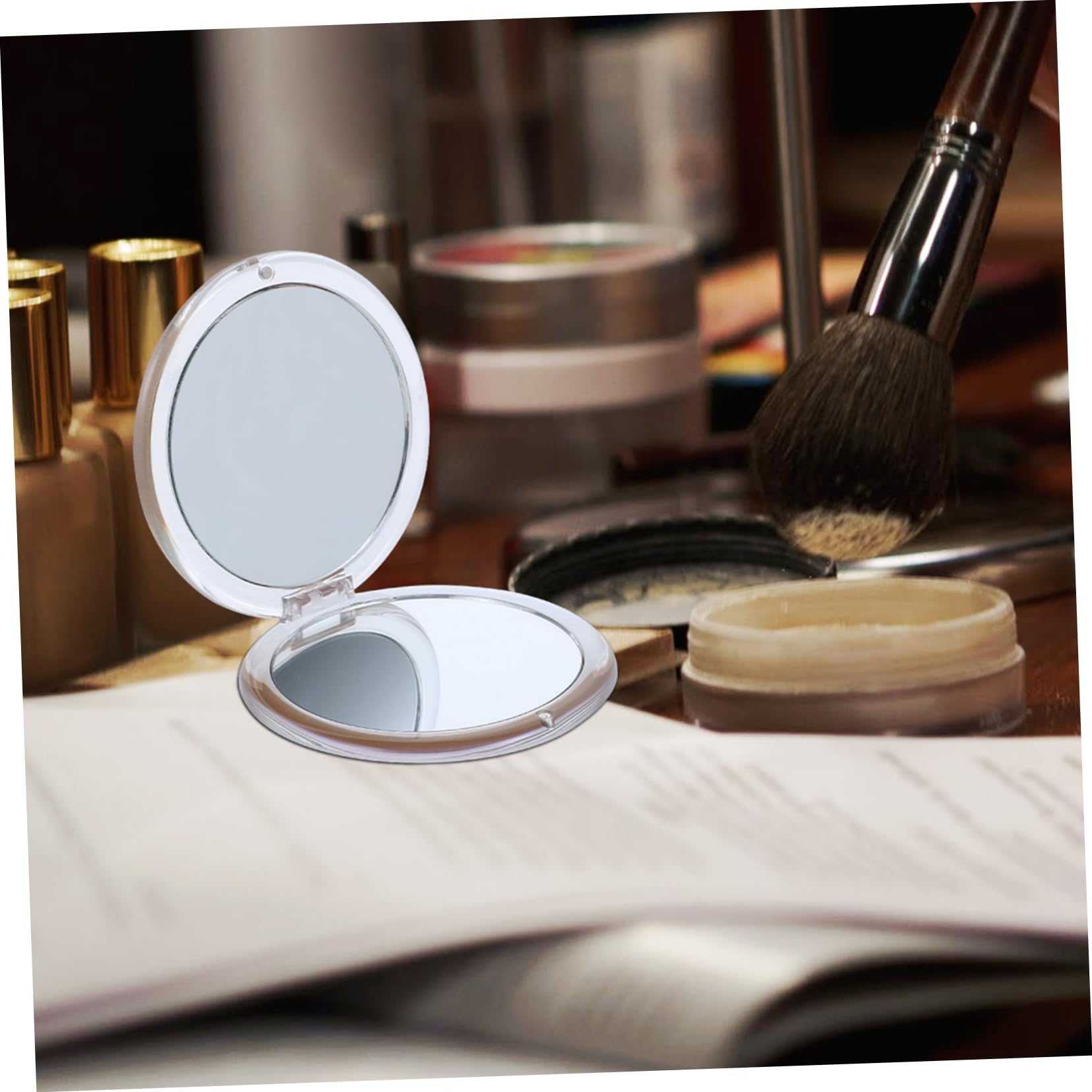 Healeved 3piezas Espejo De Maquillaje Doble Cara para Viajes Compacto y Portátil para Bolsos y Bodas